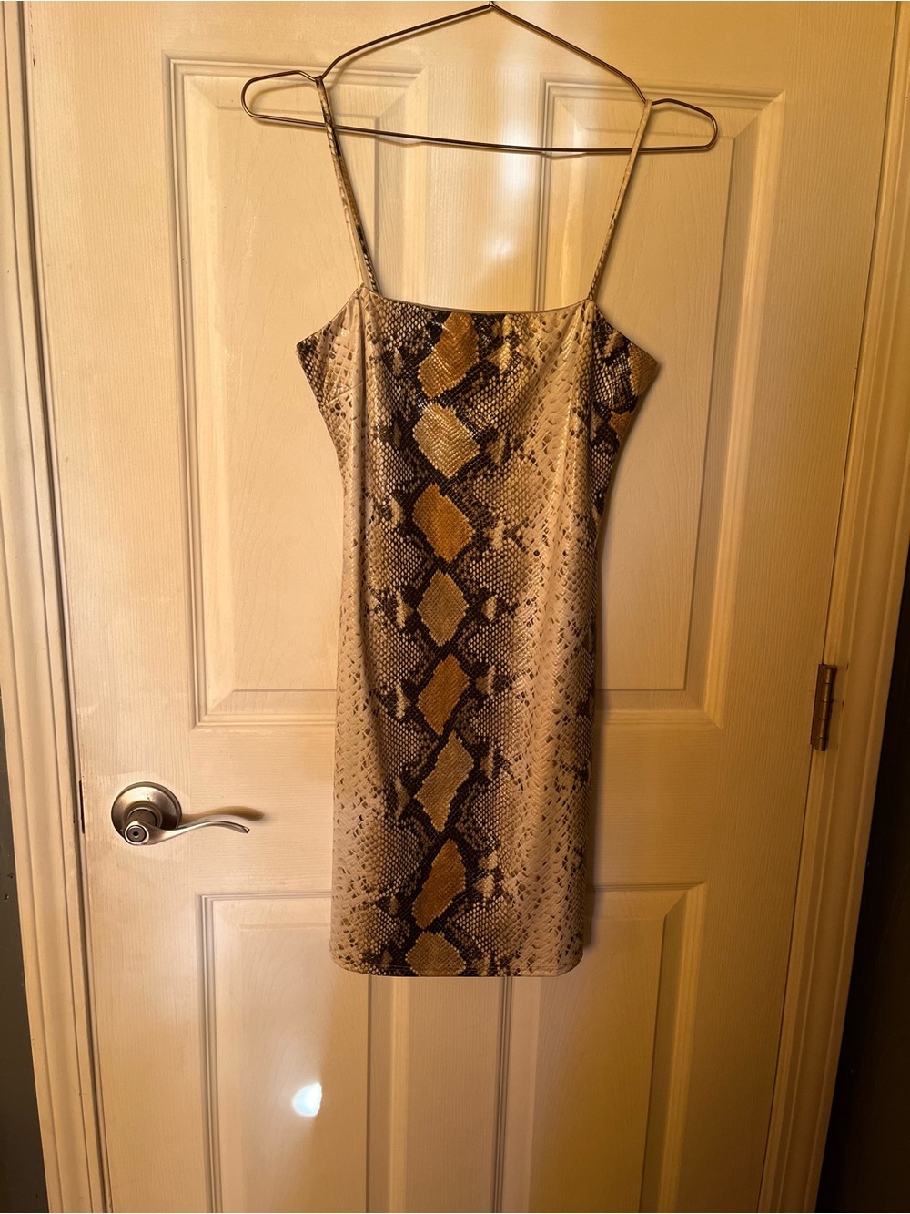 Blue Blush Snake Print Slip Dress - Brown/Tan/ Black
